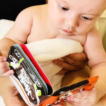 Imagem de Livros de banho BabyBibi Floating High Contrast Black White 3 ou mais meses