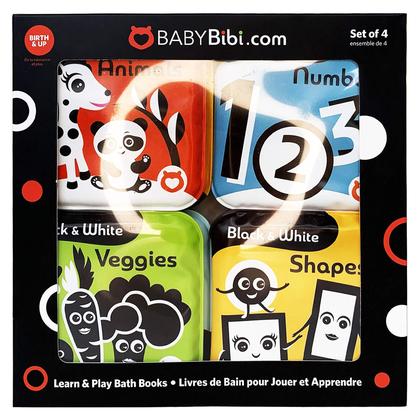 Imagem de Livros de banho BabyBibi Floating High Contrast Black White 3 ou mais meses