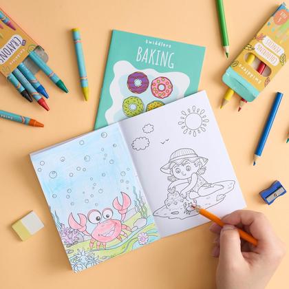 Imagem de Livros de colorir THE TWIDDLERS, pacote com 24 e 6 temas para crianças a partir de 3 anos