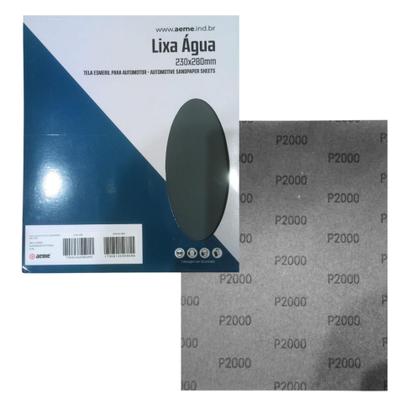 Lixa 2000 d'água Kit 10 Folhas Grão Polimento Lixamento Acabamento Carbeto Silício D'agua Lixas - Aeme Imagem de Lixa 2000 d'água Kit 10 Folhas Grão Polimento Lixamento Acabamento Carbeto Silício D'agua Lixas