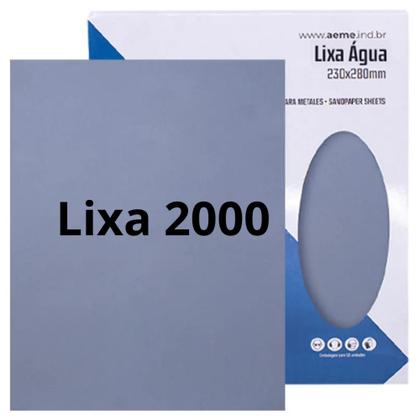 Lixa 2000 d'água Kit 10 Folhas Grão Polimento Lixamento Acabamento Carbeto Silício D'agua Lixas - Aeme Imagem de Lixa 2000 d'água Kit 10 Folhas Grão Polimento Lixamento Acabamento Carbeto Silício D'agua Lixas