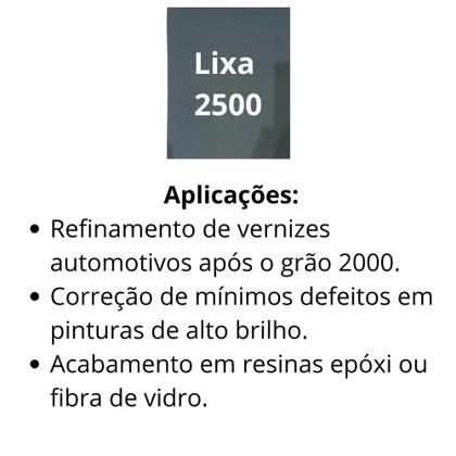 Imagem de Lixa 320 500 1000 2000 2500 Kit 2 De Cada Lixamento Polimento Acabamento Plásticos Metal