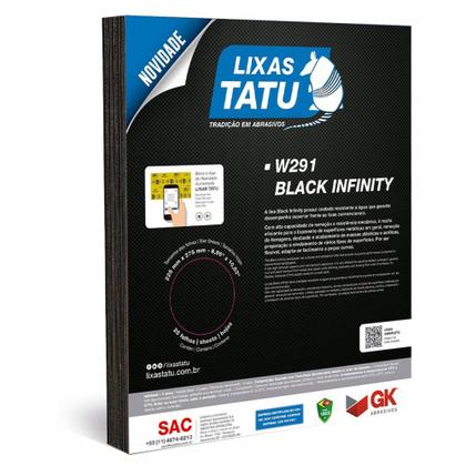 Imagem de Lixa Black Infinity Tatu 100 Agua/Ferro/Massa ./ Kit Com 25 Folhas