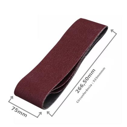 Imagem de Lixa cinta 533x75mm-g120-mtx-kit 3 peças