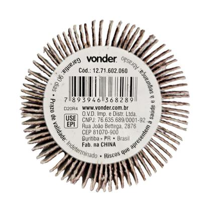 Imagem de Lixa circular roda PG 60 x 20mm grão 60 - 4 unidades - Vonder