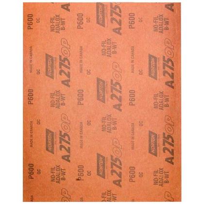 Imagem de Lixa D'água a Seco A275 Grana 600 Kit Com 10 Unidades NORTON