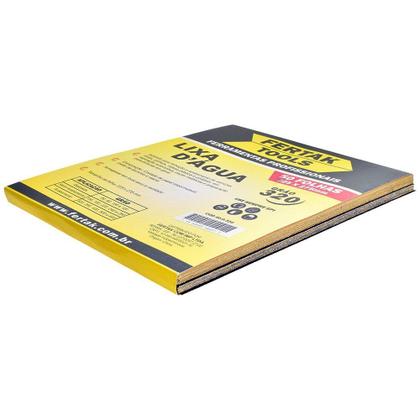 Imagem de Lixa DÁgua Grão 320 225 mm x 275 mm Pacote com 50 Folhas Fertak