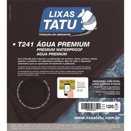 Imagem de Lixa Dagua Tatu 120 Hidrolix T24501200050 - Kit C/50