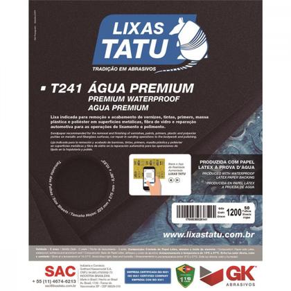 Imagem de Lixa Dagua Tatu  150 Hidrolix  T24501500050 . / Kit C/ 50