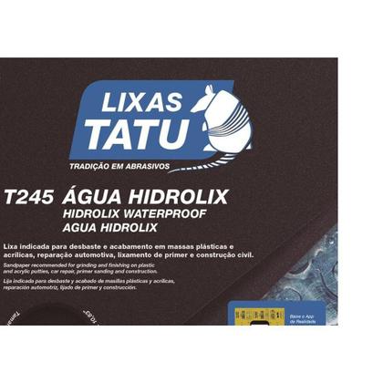 Imagem de Lixa Dagua Tatu  600 Hidrolix  T24506001000 . / Kit C/ 50