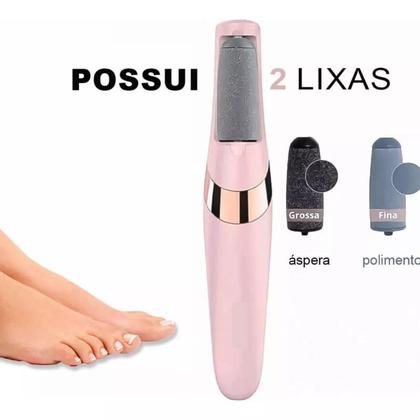 Imagem de Lixa de Pe Eletrica com Bateria Recarregavel e Controle de Velocidades Removedor de Calos para Pés Lixa Extra