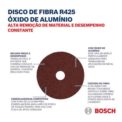 Lixa Disco 7 Polegadas - Ferro - Grão 60 - 2608.623.326 - Bosch ...