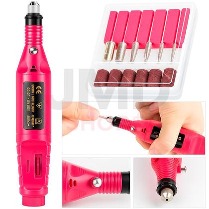 Imagem de Lixa Elétrica 15W para Unhas com Brocas e Suporte Ideal para Manicure