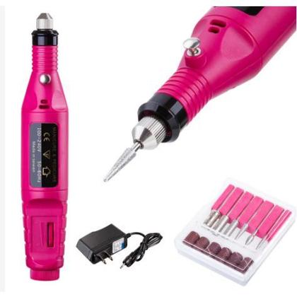 Imagem de Lixa Eletrica Para Unha Lixadeira Motor Polidora Manicure Pedicure Profissional Bivolt Portátil Rosa