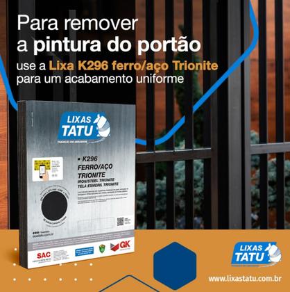 Imagem de Lixa Ferro Aço Remoção de ferrugens, tintas aplicadas em metais, desbaste de massa Kit c/ 05 Folhas