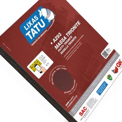 Imagem de Lixa Massa Trionite 60 - Kit C/50 Folhas