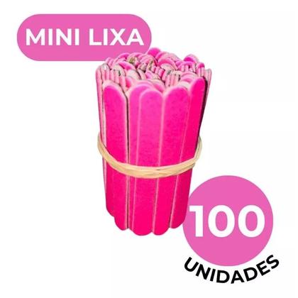 Imagem de Lixa Mini Rosa para as Unhas  PCT 100Un.