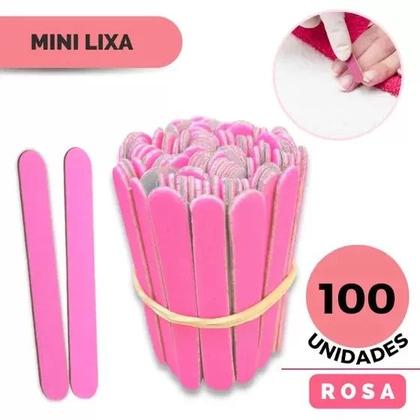 Imagem de Lixa Mini Rosa para as Unhas  PCT 100Un.