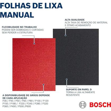 Imagem de Lixa Pano Metal para Ferro Grana 50 Com 5 Unidades BOSCH