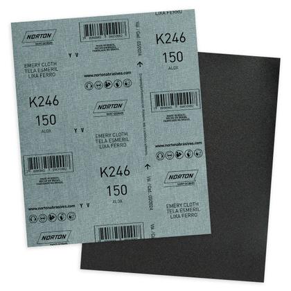 Imagem de Lixa para Ferro e Metal K246 Grão 150 Norton 25 folhas 5539503256