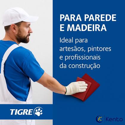 Imagem de Lixa para Massa Madeira Ref 800 Grão 100 120 220 25un Tigre