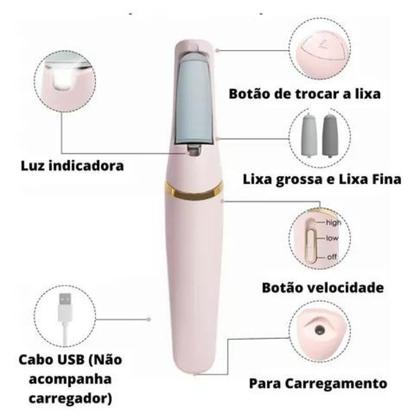 Imagem de Lixa Para Pés Recarregável Spa Dos Pés 2 Potências 110V/220V