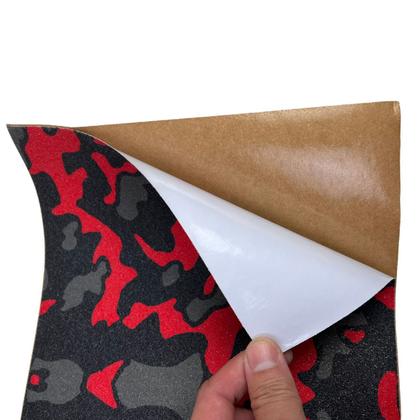 Lixa Skate Importada Camuflado Vermelho Obi Imagem de Lixa Skate Importada Camuflado Vermelho Obi