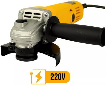 Imagem de Lixadeira Esmerilhadeira Angular Potencia 710W Com chave de aperto Protetor e Manopla 220v