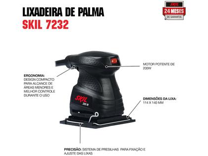Imagem de *Lixadeira Orbital de Palma 200W 7232 SKIL
