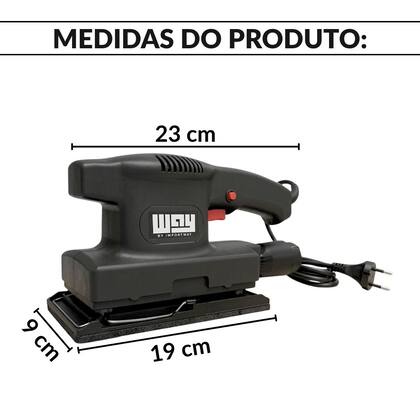 Imagem de Lixadeira Orbital Elétrica Vibratória 250W 10000 Rpm Parede Madeira Importway Iwlx