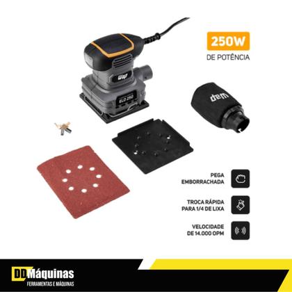 Imagem de Lixadeira Orbital Wap Elo 250 Com Coletor De Pó 250W 14000 Opm
