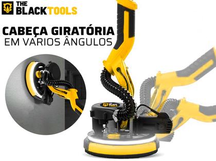 Imagem de Lixadeira Profissional Parede E Teto Led 750w Com Aspiração The Black Tools