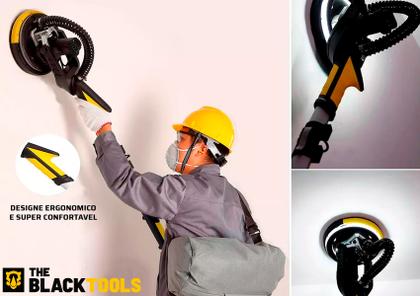 Imagem de Lixadeira Profissional Parede E Teto Led 750w Com Aspiração The Black Tools
