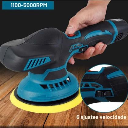 Imagem de Lixadeira Roto Orbital Politriz Automotiva C/ Acessórios 24V