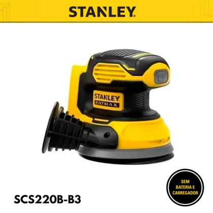 Imagem de Lixadeira Stanley SCS220B-B3 20V MAX 5" Roto Orbital c/ Design Ergonômico
