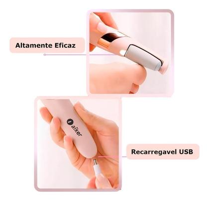 Imagem de Lixador Elétrico de Pé USB Portátil Esfoliador Recarregável Tira Calos e Rachaduras