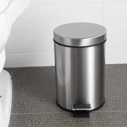 Imagem de Lixeira 12 Litros Aço Inox Brilhante C/ Pedal  - Mak Inox