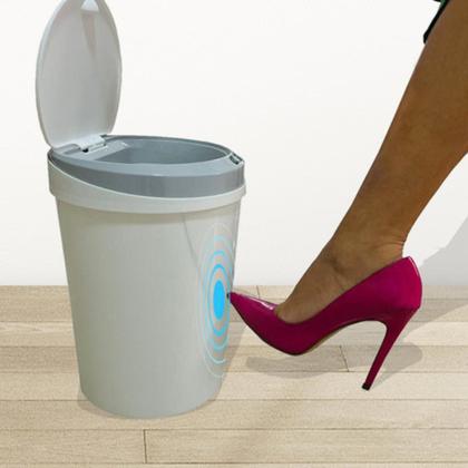 Imagem de Lixeira 12 Litros Automática Com Sensor Banheiro Cozinha 2 Unidades 