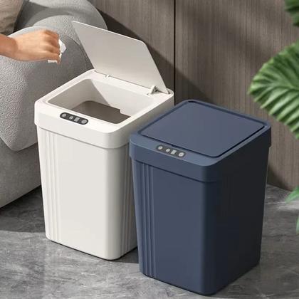 Imagem de Lixeira 13 Litros Sensor Automática Banheiro Cozinha Lixo Inteligente Pilha
