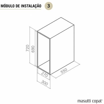 Imagem de Lixeira 15L Preta com Tampa Click Deslizante de Embutir no Armário para Cozinha Masutti