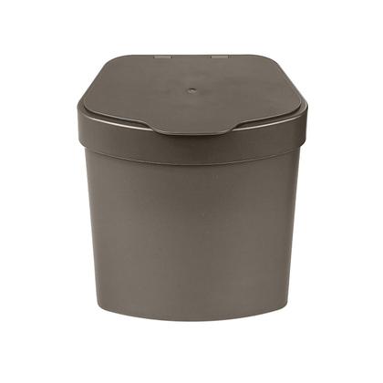 Imagem de Lixeira 2,5 Litros Com Tampa Plástica de Pia Bancada Cozinha Cor Café - 1109CF Future