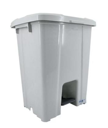 Imagem de Lixeira 30L branca quadrada com pedal P30 JSN