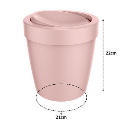 Imagem de Lixeira 5 Litros Com Tampa Basculante de Chão Banheiro Vitra - LX 655 Ou