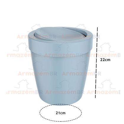 Imagem de Lixeira 5 Litros Com Tampa Basculante de Chão Banheiro Vitra - LX 655 Ou