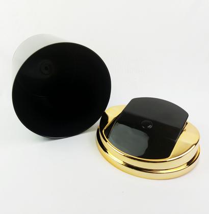 Imagem de Lixeira 5 Litros Com Tampa Basculante Dourada Metalizada Banheiro Cozinha Escitório - AMZ