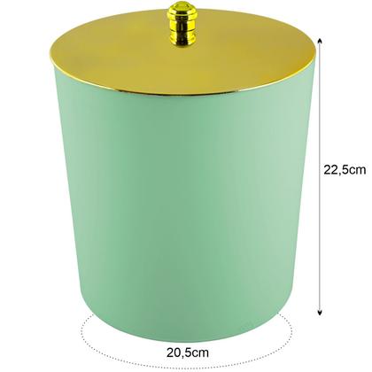 Imagem de Lixeira 5 Litros Com Tampa Dourada Ultimo Detalhes