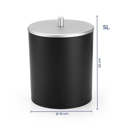 Imagem de Lixeira 5 Litros Com Tampa Multiuso Para Banheiro E Cozinha ~ Arthi
