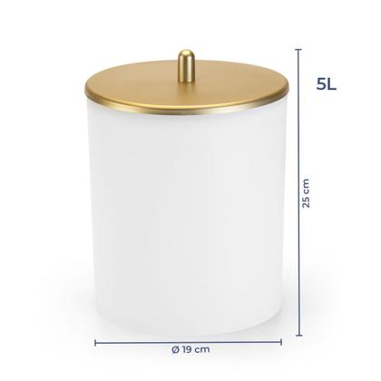 Imagem de Lixeira 5 Litros Com Tampa Multiuso Para Banheiro E Cozinha ~ Arthi