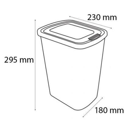 Imagem de Lixeira 9 lts c/ click label vermelha - Arqplast