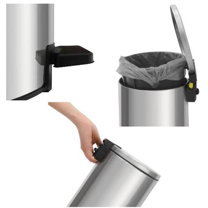 Imagem de Lixeira Aço Inox 5 Litros Tramontina Loop Cor Prateado